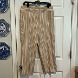Ladies size 12 striped slacks/pants. (i.e. brand) regular length